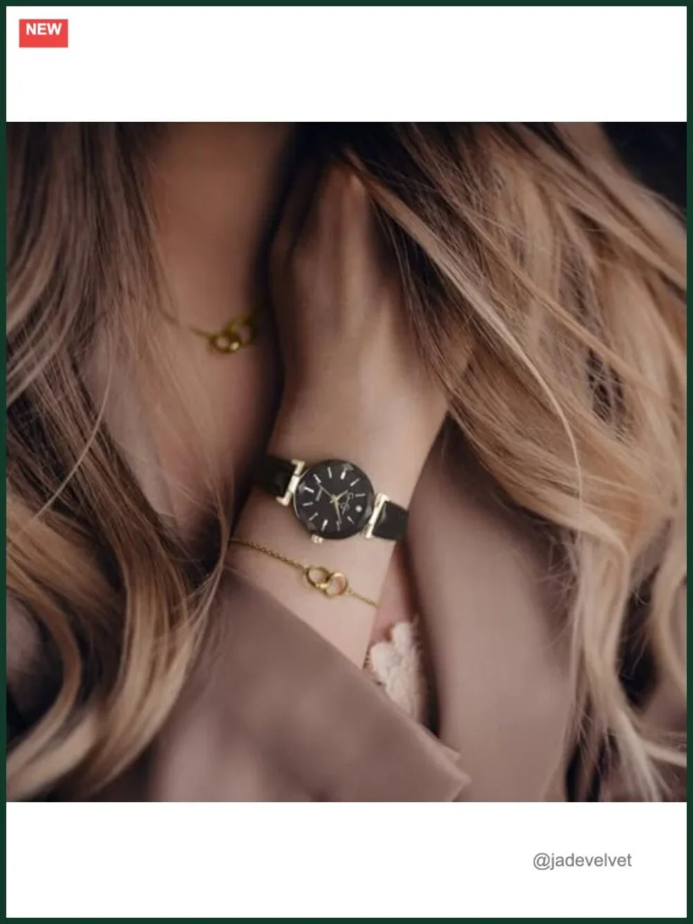 Womens Dress Watch Quartz Vegan Leather Band Crystal Diamond Face